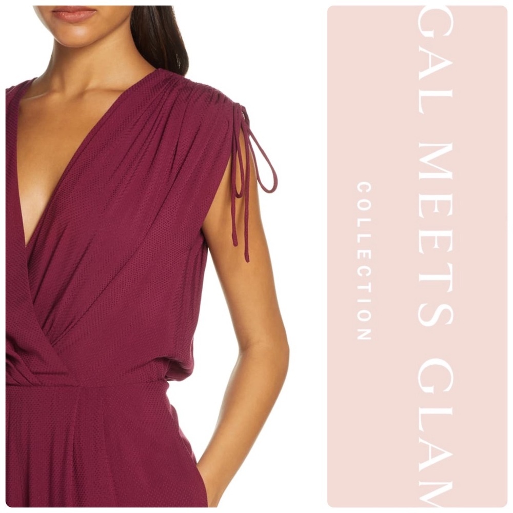 Gal Meets Glam Luella Ruched Shoulder Jumpsuit - Picture 4 of 4
